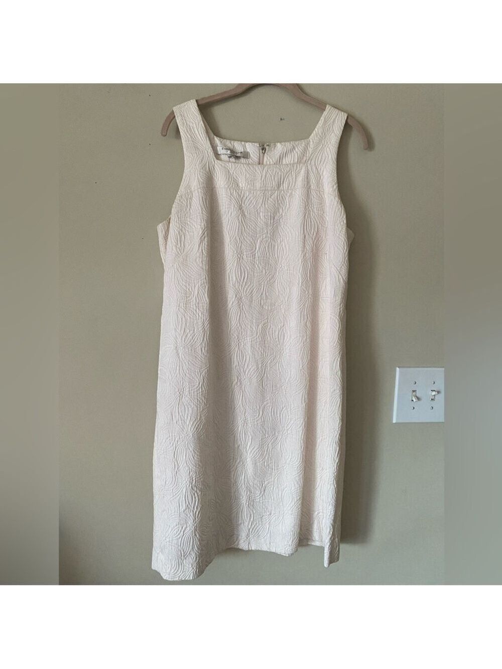 Vintage Evan Picone White Sheath Dress 14P